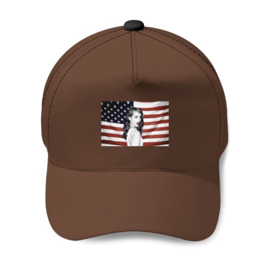 Discover Lana Del Rey American Flag Hipster Dope Mens Baseball Caps