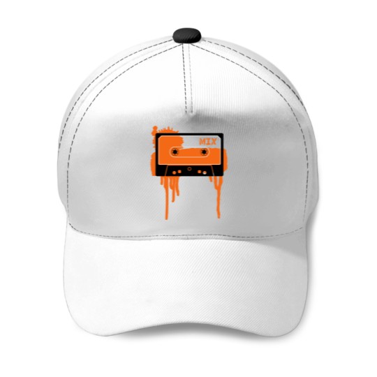 Discover Orange vintage cassette tape Baseball Caps