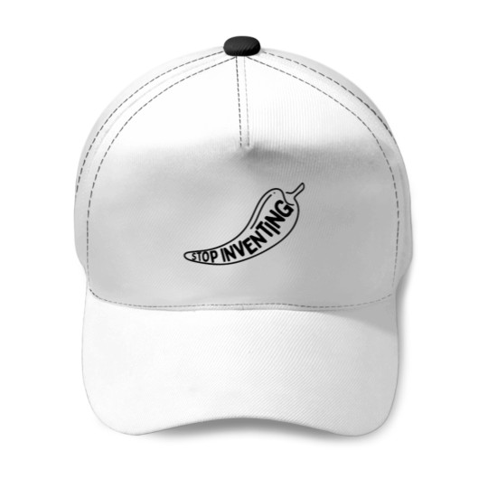 Discover Stop Inventing - Blacks Logo Baseball Caps