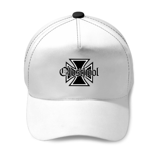Discover Old School Text Baseball Caps