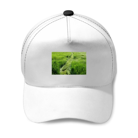 Discover Beautiful Greens grass field Long -2 Baseball Caps