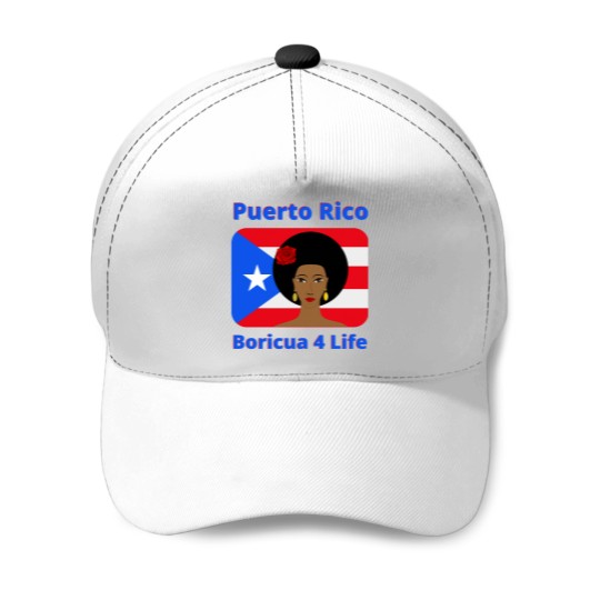 Discover Puerto Rico Boriqua 4 Life Baseball Caps