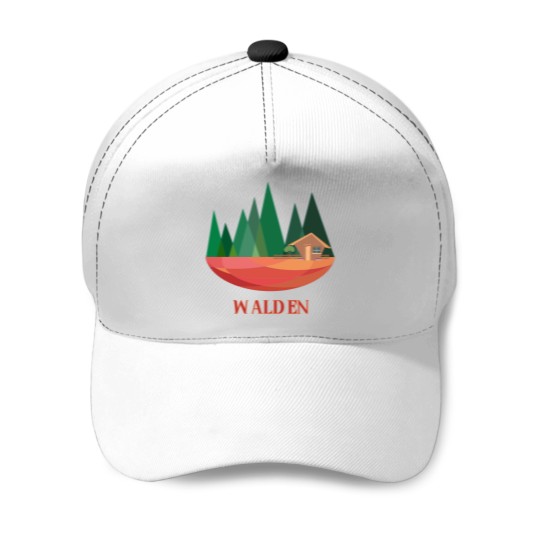 Discover Walden - Thoreau s little wood house between the forest Baseball Caps