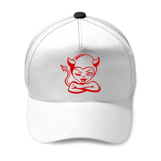Discover Artistic imp - Feminine red devils Baseball Caps