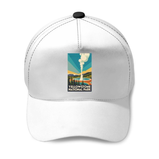 Discover A vintages Travel Art of the YStone National parks - Usss Baseball Caps