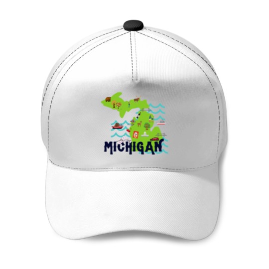 Discover Michigan The Great Lakes States Baseball Caps