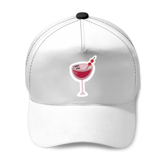 Discover Cherry wines cups Baseball Caps