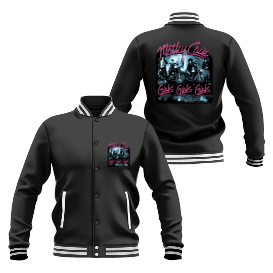 Discover Motley Crue Girls Girls Girls Black Baseball Jackets