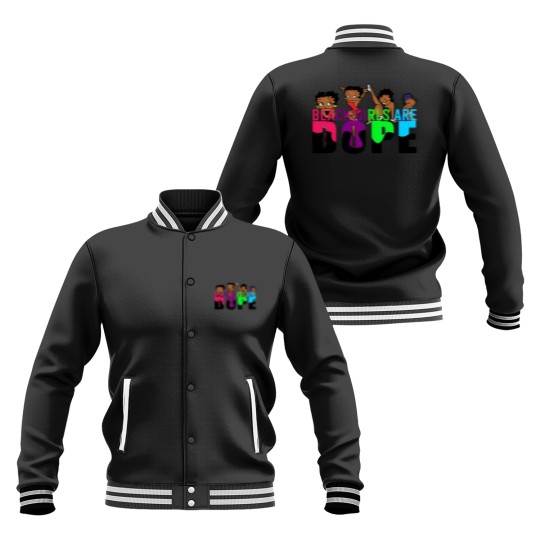 Discover Betty Boop Black Girls Are Dope Vintage Baseball Jackets, Animation Baseball Jackets, Betty Boop Baseball Jackets
