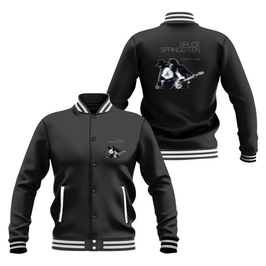 Discover Bruce Springsteen Born To Run Black Baseball Jackets