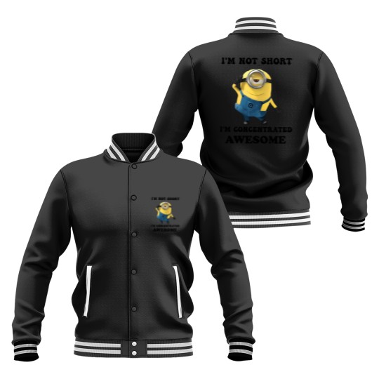 Discover Minions I'm Not Short I'm Concentrated Awesome The Rise of Gru Graphic Baseball Jackets