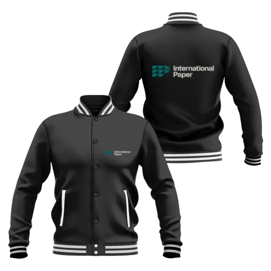 Discover International Paper-Logo Baseball Tees Baseball Jackets