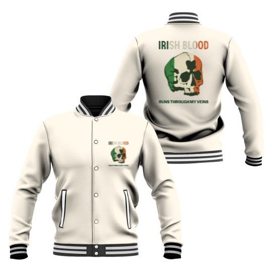 Discover Irish Blood run through my Veins Baseball Jackets
