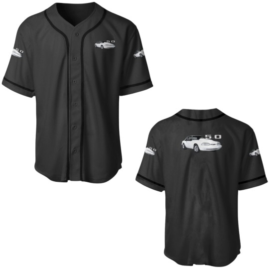 Discover Mustang GT 5.0L V8 FoxBody notchback USAActive Baseball Jerseys