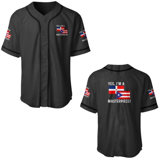 Discover Half Puerto Rican Half Dominican Flag Boris Domis PR RD Baseball Jerseys