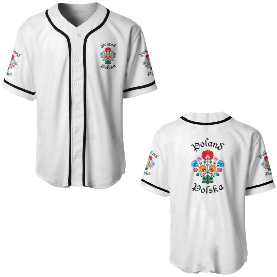 Discover POLAND | Folk Art Flowers WYCINANKI Polska, Polish Day Fest Baseball Jerseys