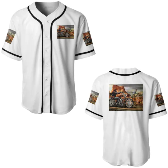 Discover Motorcycle Art - Ghost Rider by David Mann - Easy Rider Premium Matte Vertical Poster Baseball Jerseys