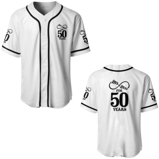 Discover Mr. & Mrs for 50 Year 50th Wedding Anniversary Baseball Jerseys