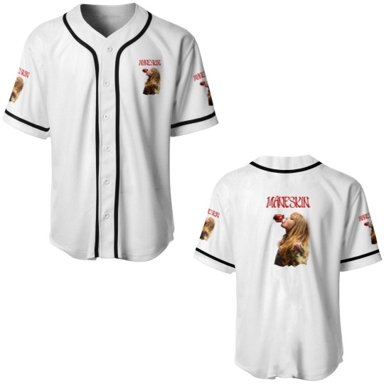 Discover Maneskin band poster art merch Baseball Jerseys / Victoria De Angelis print Baseball Jerseys
