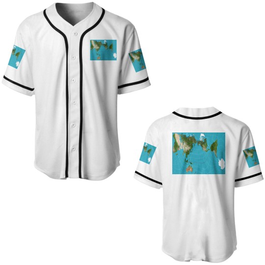 Discover Authagraph World Map Premium Matte Vertical Poster Baseball Jerseys