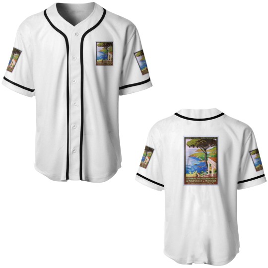 Discover Vintage Cote d'Azur French travel ad Poster Baseball Jerseys