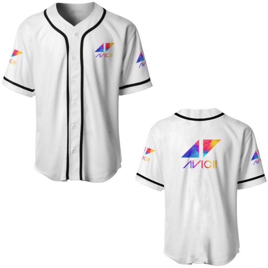 Discover avicii text and logo colorful Baseball Jerseys