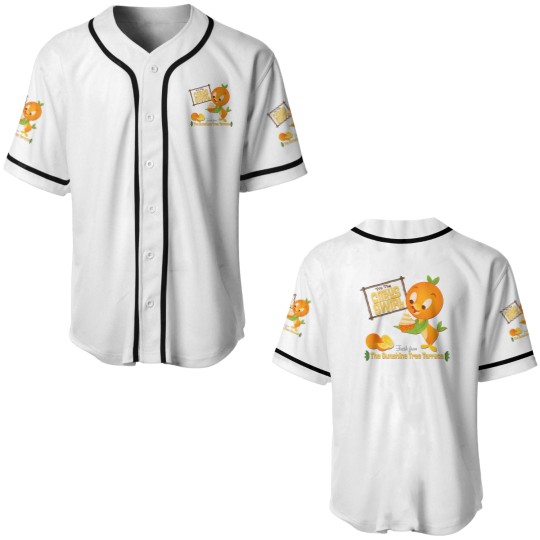 Discover Orange Bird Citrus Swirl Sunshine Tree Terrace Baseball Jerseys