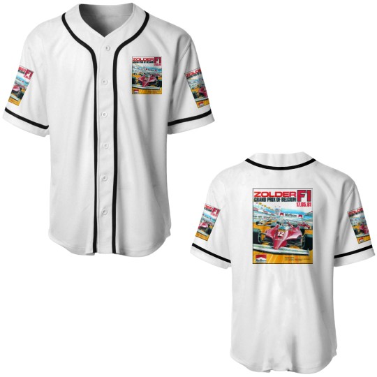Discover BELGIUM GRAND PRIX : Vintage 1981 Zolder Auto Racing Print Premium Matte Vertical Poster Baseball Jerseys