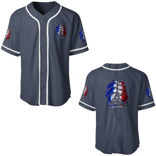 Discover Paris 2024 Olympics Baseball Jersey for Sports Fans