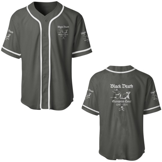Discover Black Death Plague Occult Gothic Horror Satan Devi Baseball Jerseys