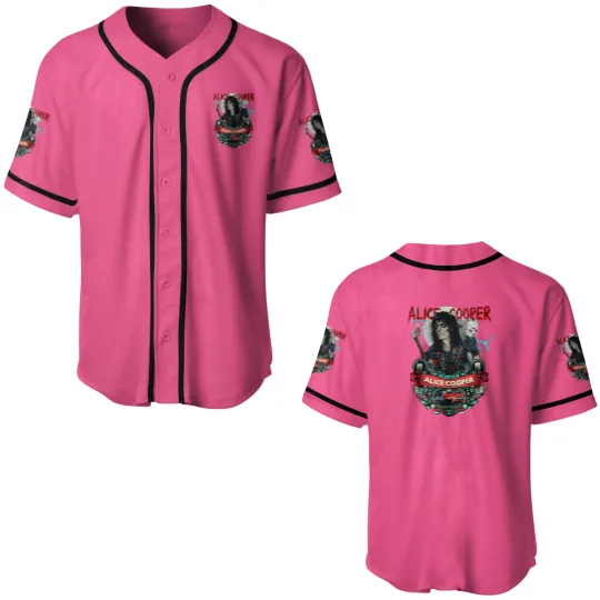 Discover Signature Alice Cooper He's Back Baseball Jerseys, Alice Cooper Vintage