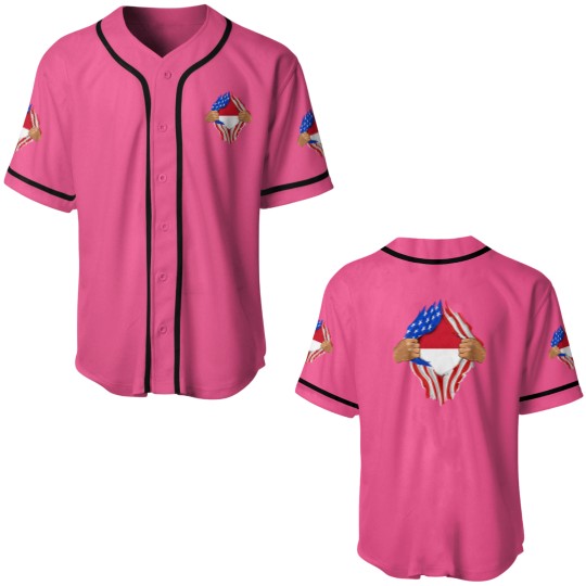 Discover Indonesian Blood Inside Me Indonesia Flag Gift Baseball Jerseys