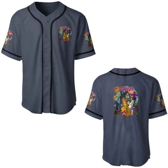 Discover Vintage Spooky Scooby-Doo Baseball Jerseys: Haunted House