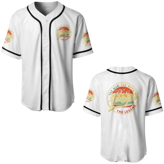 Discover Vintage Pops Man Myth Legend Daddy Grandpa Gift Ideas Family Baseball Jerseys