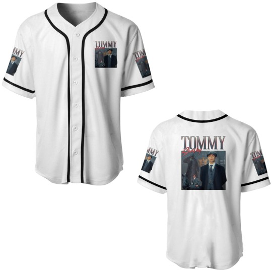 Discover Tommy Shelby Homage Baseball Jerseys Baseball Jerseys Top Peaky TV Show Gift Tom Thomas By Order Cillian Murphy