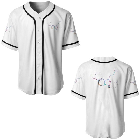 Discover Serotonin Molecule Formula Baseball Jerseys