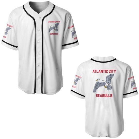 Discover Atlantic City Seagulls )( Retro Throwback Basketball Team - Atlantic City - Baseball Jerseys