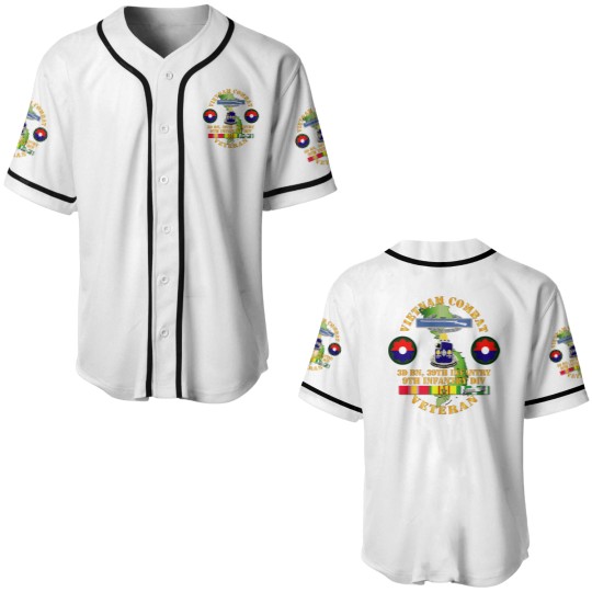 Discover Vietnam Combat Infantry Veteran w 3rd Bn 39th Inf - 9th ID SSI - Regiment - Baseball Jerseys