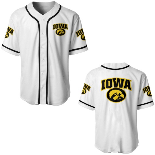 Discover Iowa Logotype with Hawkeye Polo Baseball Jerseys