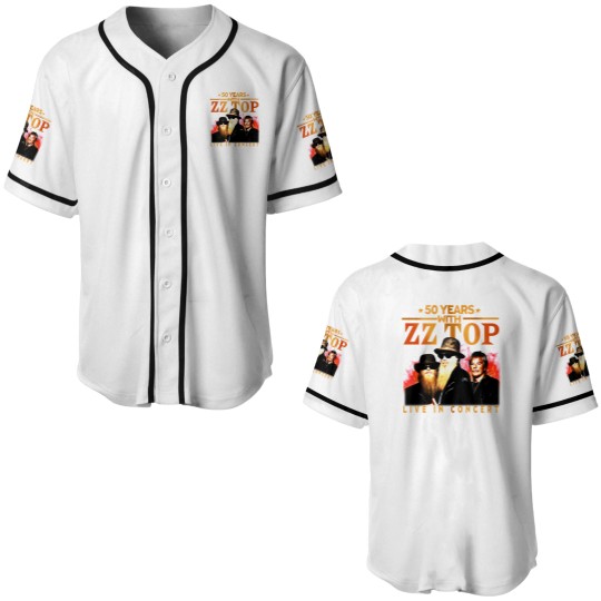 Discover ZZ Top 50 Years Live In Concert The Memories Baseball Jerseys, ZZ Top Baseball Jerseys