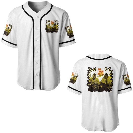 Discover Buddy Rich  Gene Krupa Drum Battle Baseball Jerseys