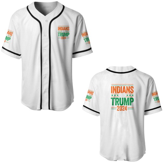 Discover Indians For Trump 2024 Election Indian American Pro Trump Baseball Jerseys