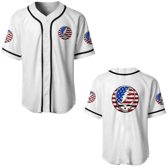 Discover Grateful Skull Dead Circle America House Flags Baseball Jerseys