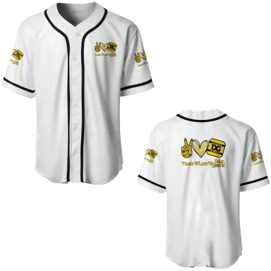 Discover Peace Love Dollar General DG Motivation Inspiratio Baseball Jerseys