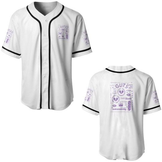 Discover Olivia Rodrigo Guts Graphic Fan Baseball Jerseys, Music Album Baseball Jerseys