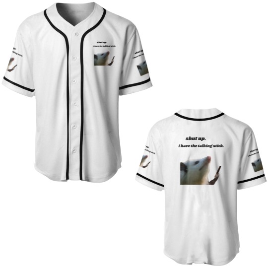 Discover Shut Up I Have the Talking Stick Possum Meme Baseball Jerseys