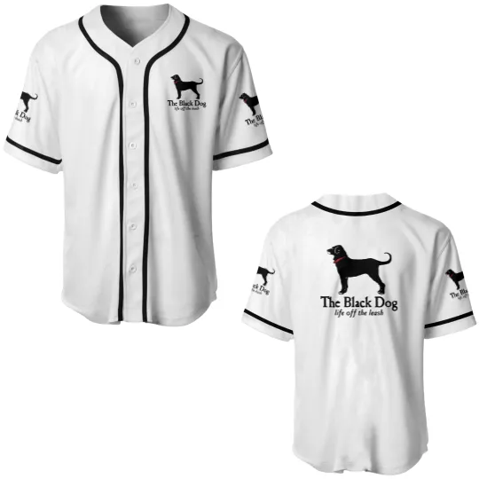Discover The Black Dog Logo Life Off The Leash Baseball Jerseys
