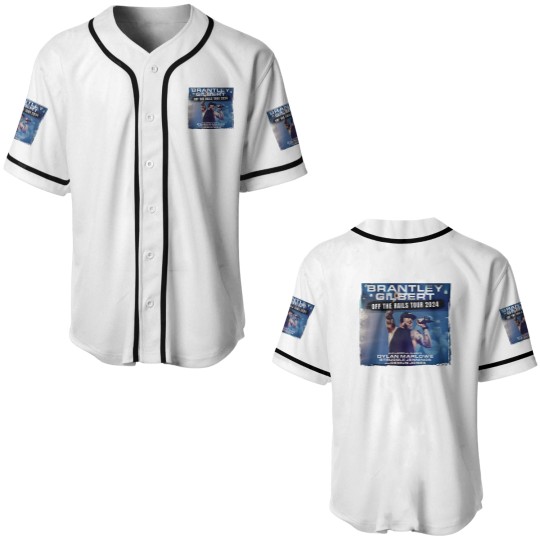 Discover Brantley Gilbert Off The Rails Tour 2024 Baseball Jerseys -