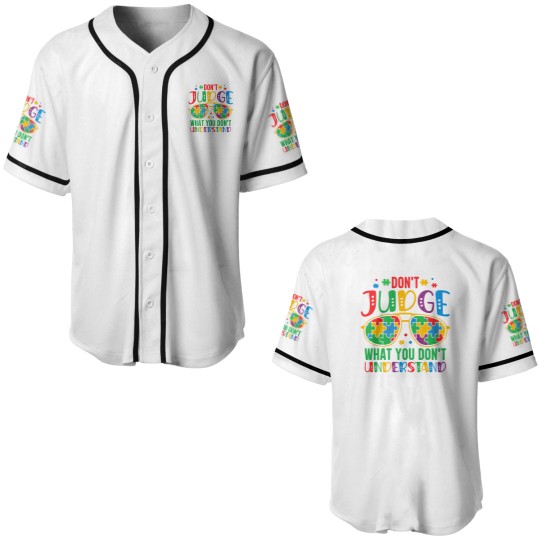 Discover Don't Judge What You Don't Understand Autism Baseball Jerseys Classic Baseball Jerseys