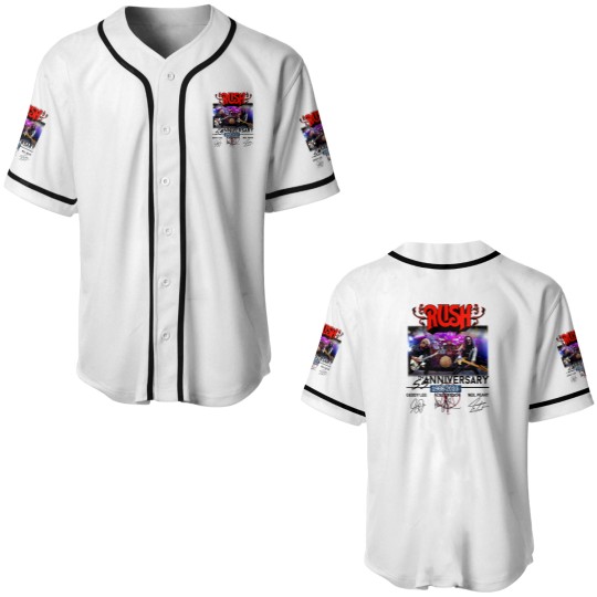 Discover New 55 Years RUSH Band 1968-2023 Signatures Baseball Jerseys
